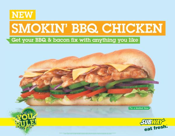 Subway Smokin BBQ Chicken Creative Direction